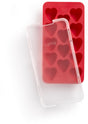 Lékué ijsblokjesvorm - met deksel - hartjes - red