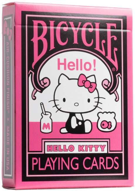 Rower hello kitty czarny różowy - karty do gry premium - poker - kolekcjonerski - sanrio - manga anime