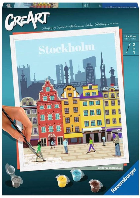 Niebrandowany sans marque ravensburger creart kolorowy sztokholm