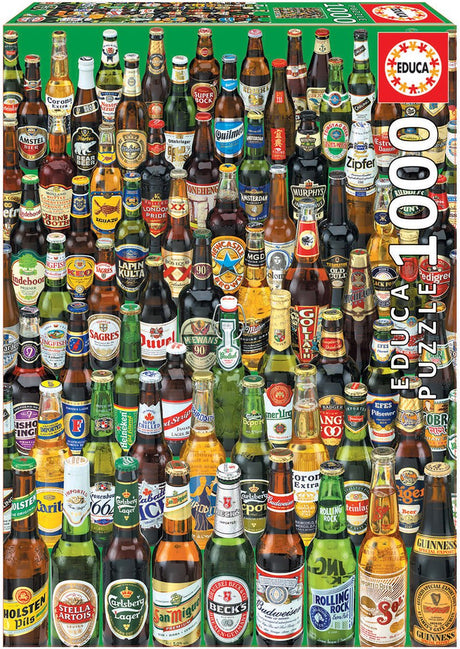 Educa - puzzle - 1000 elementów - kolaż butelki po piwie - układanka