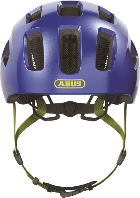 Kask rowerowy Abus youn-i 2.0 - ze światłem dla dzieci, młodzieży i młodych dorosłych - dla dziewcząt i chłopców - niebieski (musujący), rozmiar s