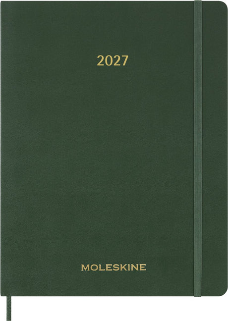 Agenda Moleskine na 15 miesięcy - 2027 - niezbędny planista - tygodniowy - pionowy - xxl - mirtowa zieleń