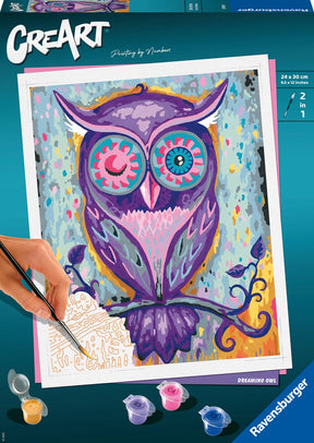 Ravensburger malowanie po numerach ravensburger creart malowanie po numerach - śniąca sowa