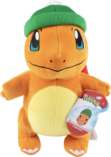 Wakacyjny plusz Pokémon - Charmander z zimową czapką 20 cm