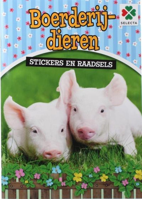 Książka z naklejkami ze zwierzętami hodowlanymi Selecta