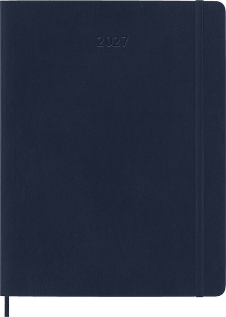 Pamiętnik Moleskine na 12 miesięcy - 2027 - tygodniowy - XL - miękka okładka - szafirowy błękit
