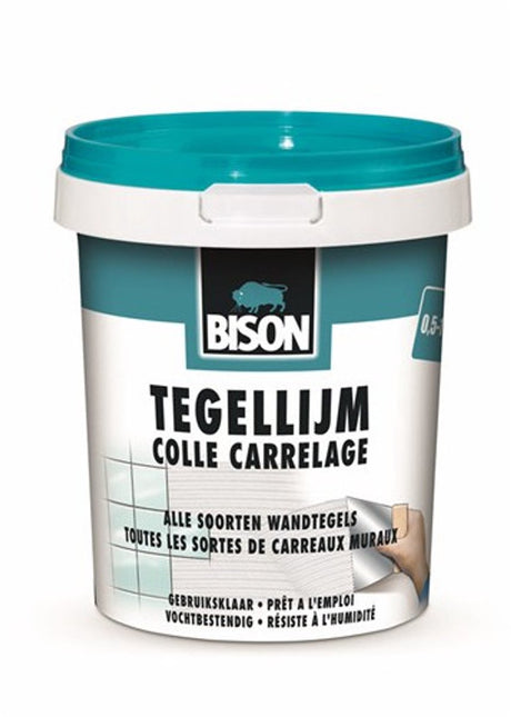 Klej do płytek Bison 1 kg, do wszystkich rodzajów płytek ściennych, odporny na wilgoć, łatwy w obróbce, nie zawiera rozpuszczalników, łatwy w aplikacji
