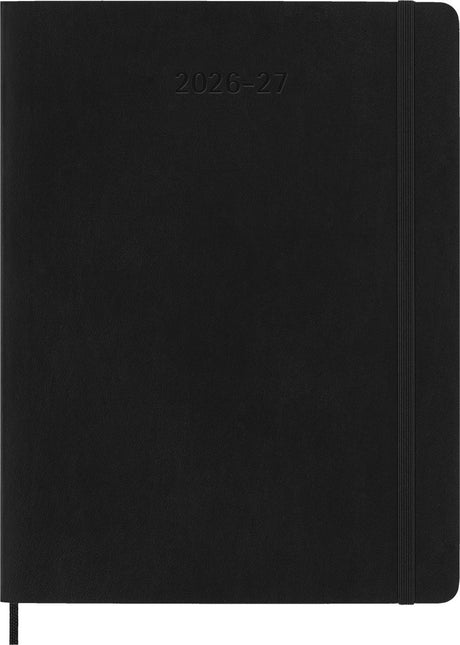 Pamiętnik Moleskine 18 miesięcy - 2026 27 - tygodniowy - XL - miękka okładka - czarny