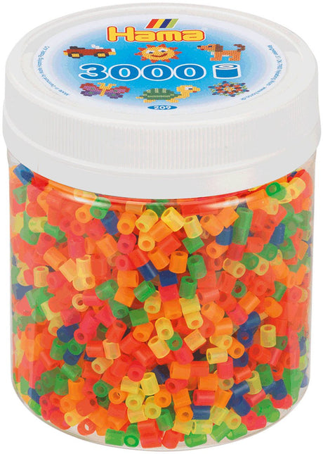 Hama koraliki do prasowania zabawka doniczkowa neon mix - 3000 sztuk kreatywne.