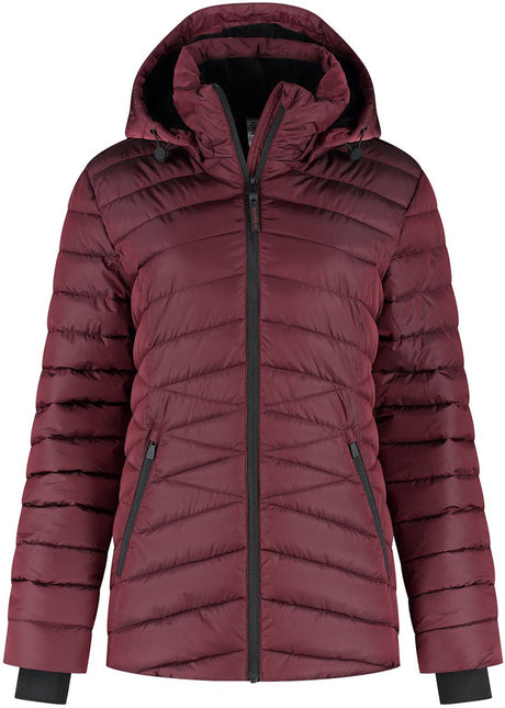 Kjelvik yvon dames outdoorjas - burgundy 38