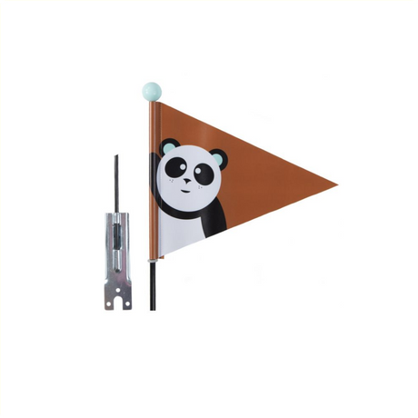 Flaga bezpieczeństwa Pexkids Panda Braun z nadrukiem panda
