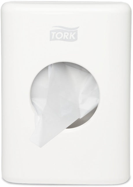 Tork 566000 dozownik woreczków na podpaski higieniczne biały 36x140x100mm na sztukę dozownik woreczków na podpaski higieniczne (566000)