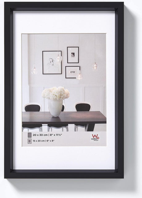 Styl Walther stalowy - ramka plastikowa - rozmiar zdjęcia 40x50 cm - czarna