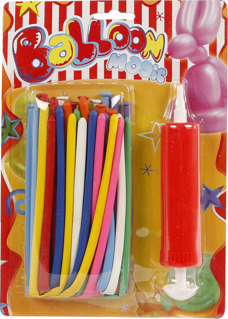 Balony modelowane niemarkowe z pompką, 20 szt.