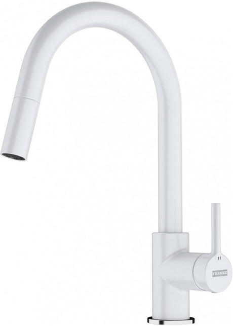 Franke lina - bateria kuchenna fc 6051.094 z wyciąganą głowicą natryskową, lodowa biel 115.0626.081