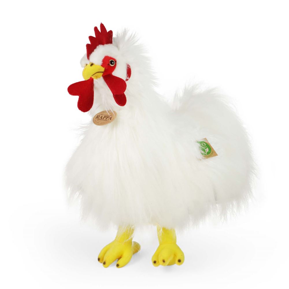 Pluszowy biały kogut 33 cm ekologiczny