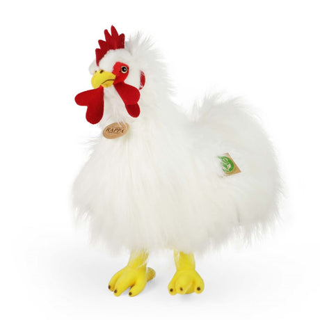Pluszowy biały kogut 33 cm ekologiczny