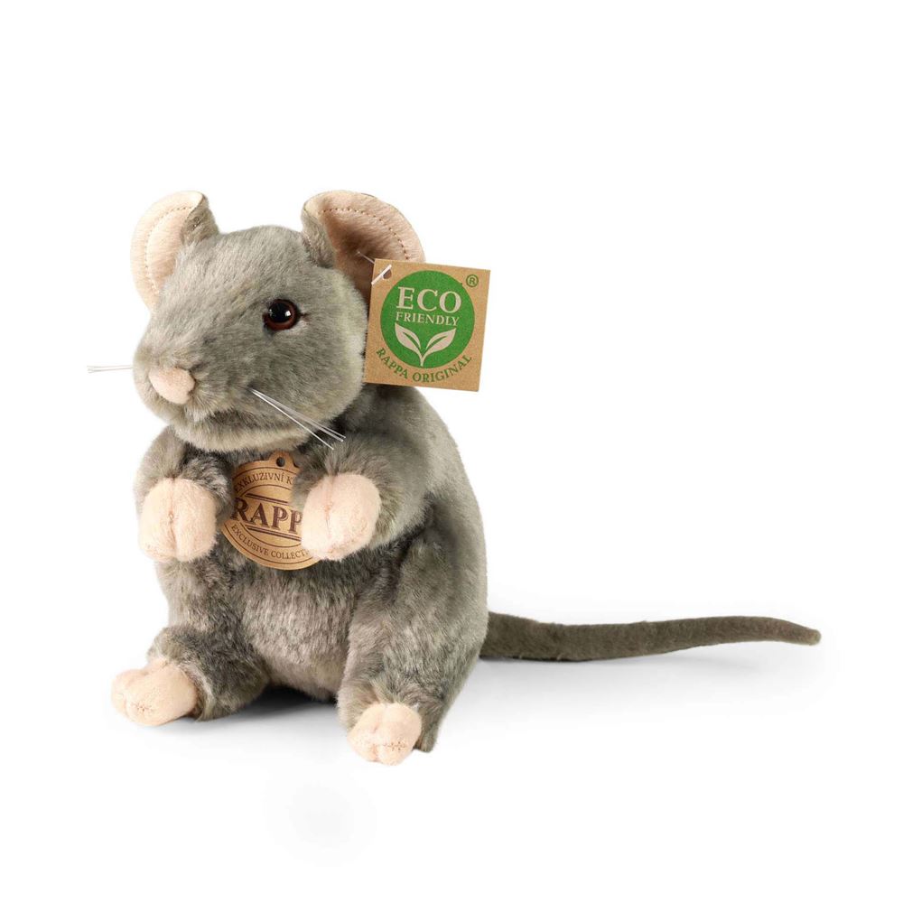Pluche muis 16 cm eco-vriendelijk