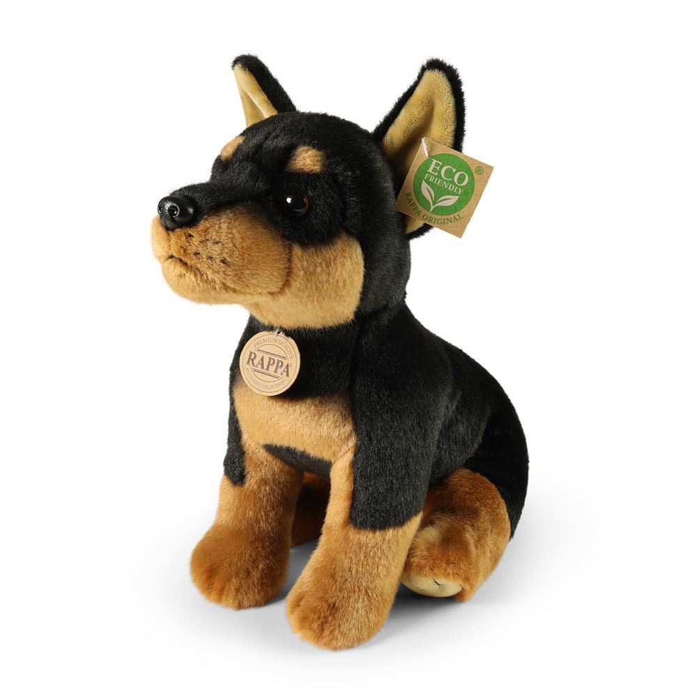 Pluche dobermann 30 cm eco-vriendelijk