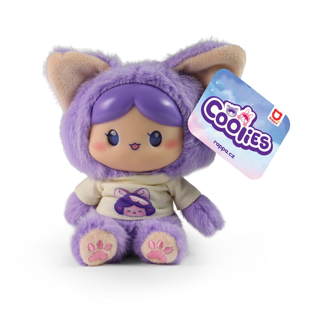 Pluchepop paars coolies. 13,5x15x9 cm. 0