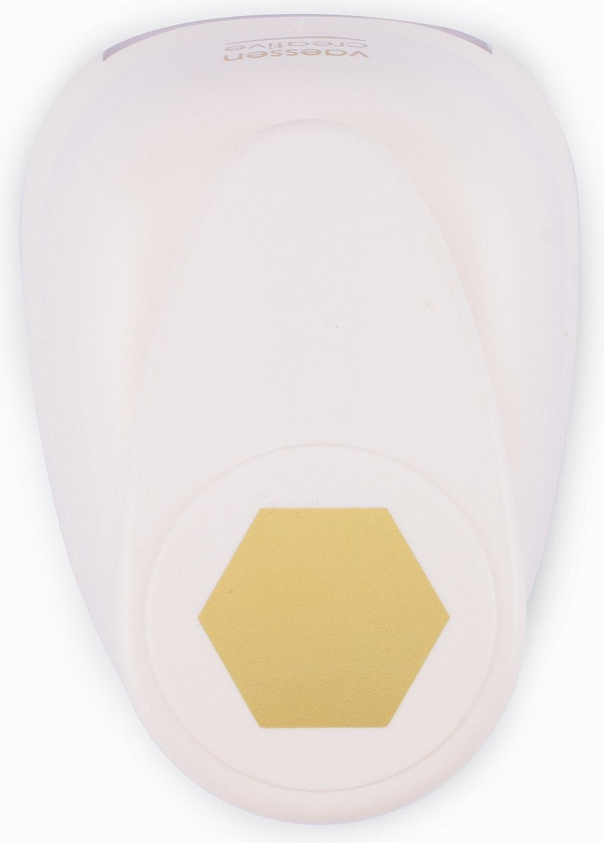 Vaessen creative pons - figuurpons - hexagon - 5,5 x 6,3 cm