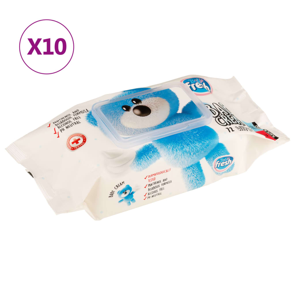 Vidaxl Baby Wipes 10 paczek 720 chusteczek