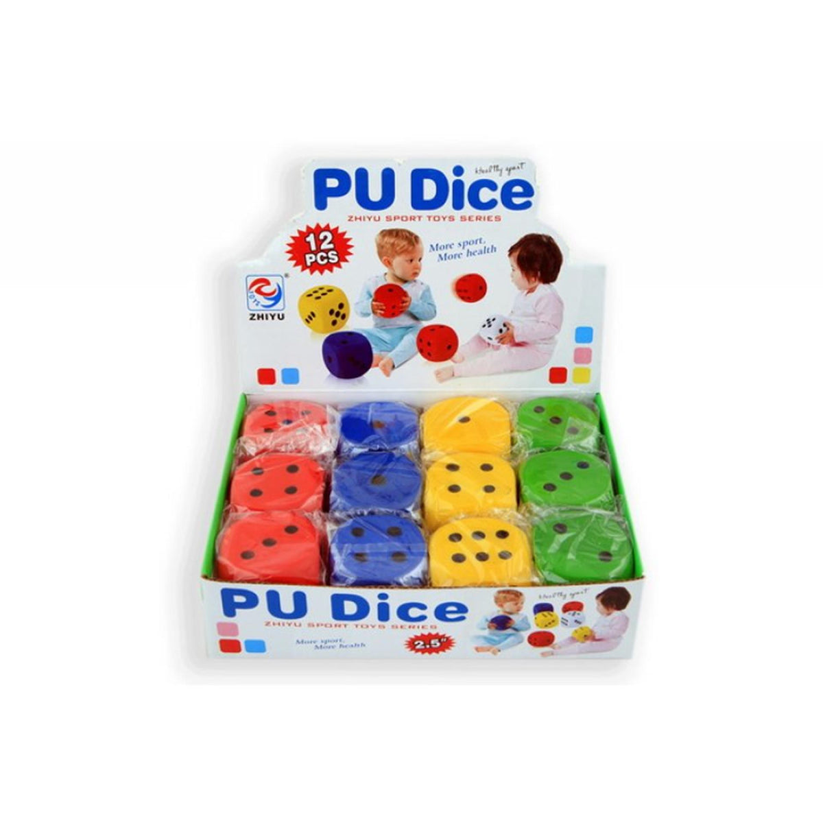 Kostki miękkie 4cm display po 12 sztuk