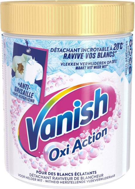 Vanish Oxi Action wybielający proszek wzmacniający - odplamiacz do białego prania - 940 g