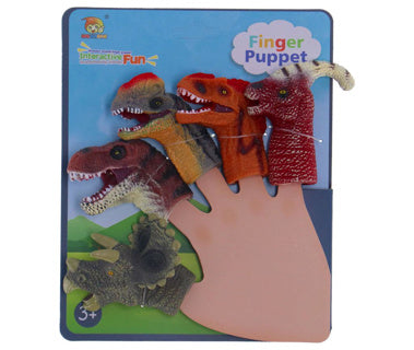 Dino-pacynka na palec | 4 sztuki