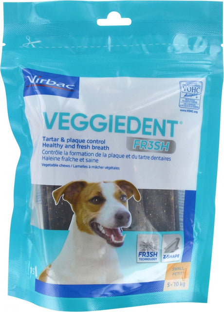 Virbac Veggiedent paski do żucia dla psów do 10 kg, 15 sztuk