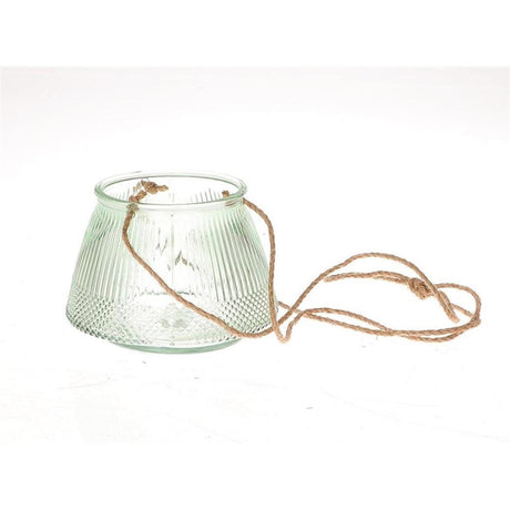 Linie wiszących wazonów Hbx Natural Living o wymiarach ã˜11xh15cm w kolorze zielonym