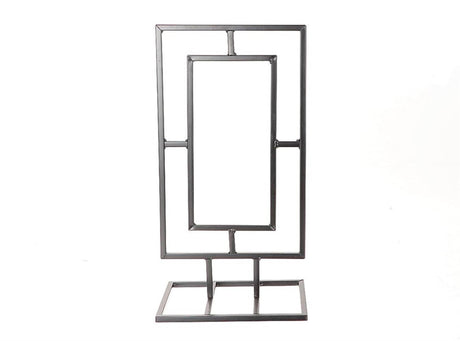 Hbx naturalna rama mieszkalna metalowy prostokąt doppio 25x20x48cm czarny metal
