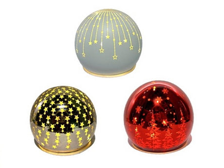 Hbx naturalna lampa stołowa do salonu kopułkowa galaxy led śr. 12x11cm