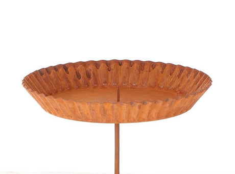 Hbx naturalny żywy świecznik pagika metalowy na szpilce średnica 14cm kolor rdzawy