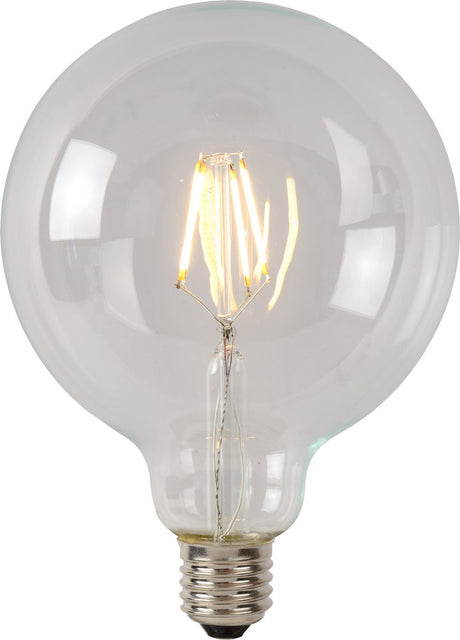 Lucide g125 klasa a - żarówka - ø 12,5 cm - led - e27 - 1x7w 2700k - przezroczysta