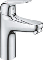 Grohe quickfix swift eengreepsmengkraan met push-open waste set - m-size - waterbesparend - chroom