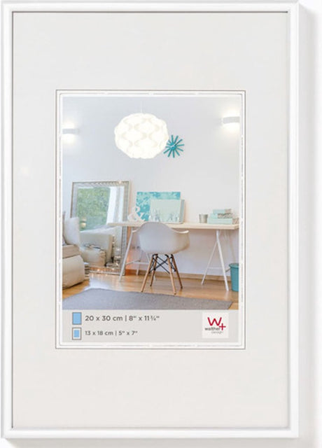 Walther new lifestyle - ramka plastikowa - rozmiar zdjęcia 40x50 cm - biała
