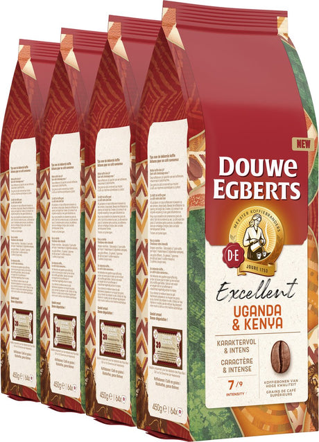 Douwe Egberts doskonała kawa ziarnista Uganda Kenya 4 x 450 gramów
