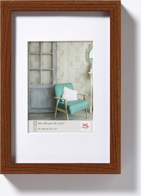 Walther Stockholm - drewniana rama mdf - rozmiar zdjęcia 15x20 cm - orzech