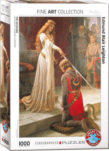 Eurographics - ceremonia nadania tytułu rycerskiego [wyróżnienie] - edmund blair leighton - 1000 elementów 48×68cm (szer.×wys.) - puzzle artystyczne