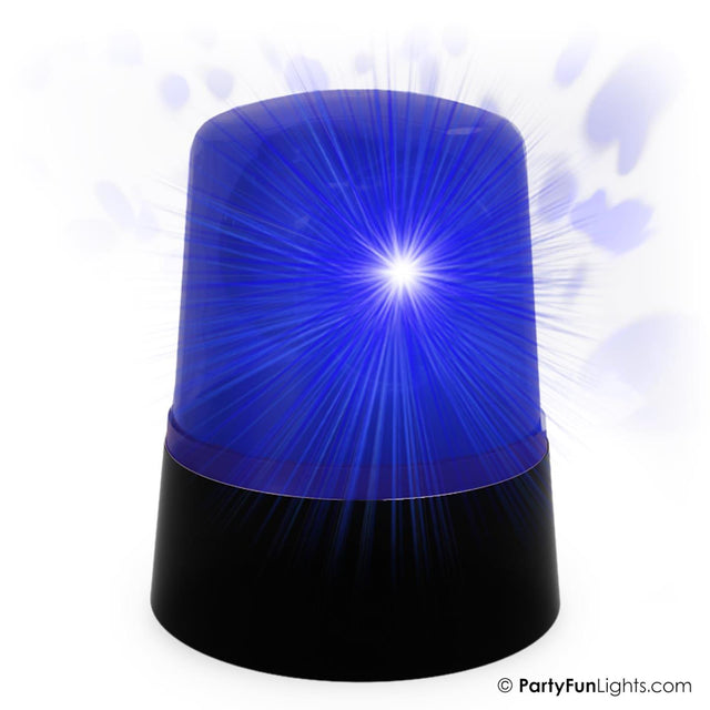 Lampa stołowa Partyfun Lights mini lampka policyjna LED niebieska