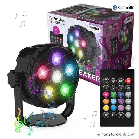 Partyfun oświetla głośnik Bluetooth 6x diody LED mocy