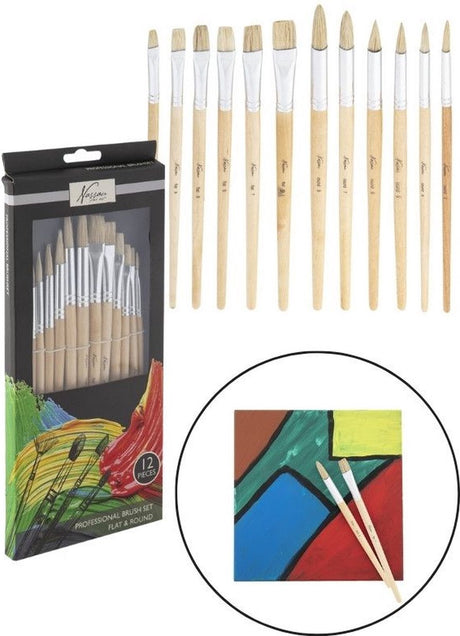 Nassau Fine Art Nassau Kwastens Set, 12DLG.
