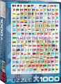 Eurographics - flagi świata - 1000 elementów 48×68cm (szer.×wys.) - układanka