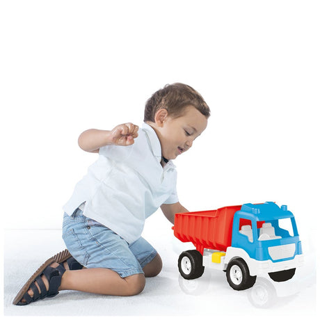 Wywrotka Dolu Fisher Price biały niebieski czerwony