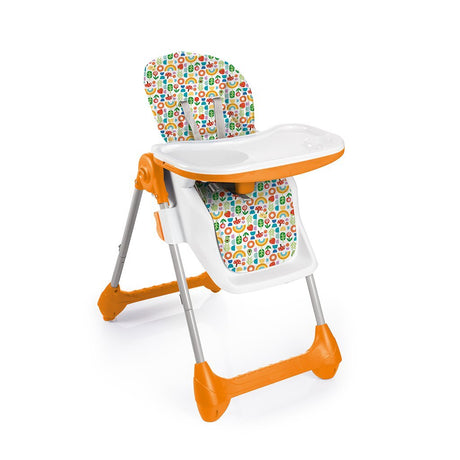 Krzesełko do karmienia Dolu Fisher Price Deluxe 105x57x87 cm biało-pomarańczowe