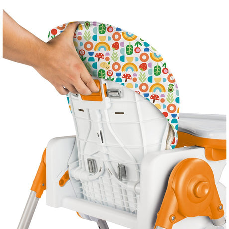 Krzesełko do karmienia Dolu Fisher Price Deluxe 105x57x87 cm biało-pomarańczowe