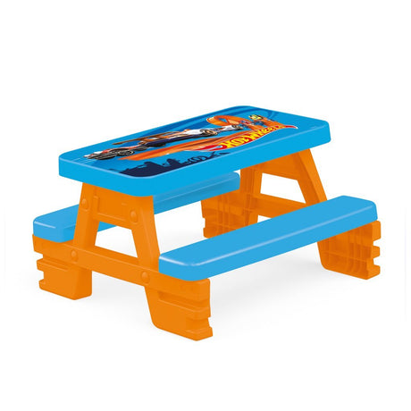 Stół piknikowy Dolu Hot Wheels w kolorze niebiesko-pomarańczowym