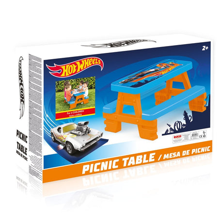 Stół piknikowy Dolu Hot Wheels w kolorze niebiesko-pomarańczowym
