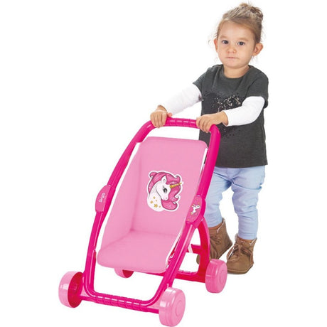 Wózek Dolu Unicorn w kolorze różowym
